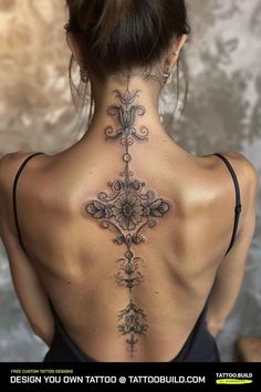 a woman with a tattoo on her back