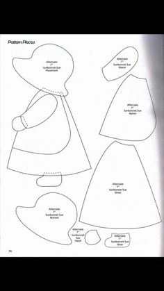 the paper doll is cut out and ready to be sewn into it's clothes