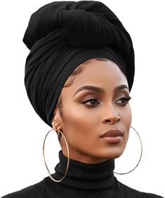 Amazon.com: XTREND 1 Stück Stretch Jersey Head Wrap Solid Turban African Extra Wide Turban Atmungsaktiv Weich Mode Headwraps Halo Turban für Frauen (Schwarz) : Beauty Short Tapered Natural Hair, Head Rap, Locs Colors, Hebrew Fashion, Hairstyles For Locs, Turban Styles, Headwrap Styles, Jersey Turban