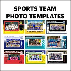 the sports team photo templates are available for all ages and abilities to use in your project