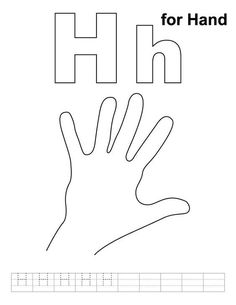 the letter h is for hand worksheet