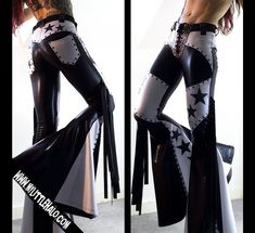 Black Bell Bottoms, Goth Cowboy, Wwe Ring, Core Fashion, Mindless Behavior, High Waisted Flare Pants