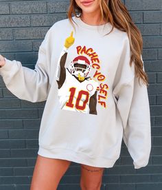 Unique one-of-a-kind KC Chiefs Pacheco adult unisex sweatshirt! this is the perfect shirt for every Sunday or a gift for your favorite KC Chiefs fan. This shirt runs true to size and comes in 5 different colors. Please check size chart before ordering. Funny Chiefs Shirts, Pacheco Chiefs, Chiefs Outfit Woman, Chiefs Outfit, Kc Chiefs Shirts, Chiefs Sweatshirt, Football Jersey Outfit, Chiefs Shirts, Boutique Shirts