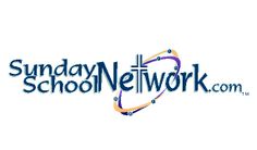 the sunday school network logo on a white background