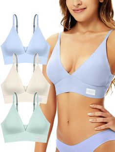 PRICES MAY VARY. MULTIPACK VALUE & MULTI-USE-Get 3 pairs of Comfort Seamless Bras for one great price. This No Underwire Padded Bra is a great choice for everyday bra, low impact training bra, yoga bra, workout bra, gym bra, or as a nursing maternity bra, after surgery bra BUILT for LOW-IMPACT ACTIVITIES- This Cami bra deliver superior support and comfort during intense workouts,Classic full coverage pullover bra style for enhanced range of motion DESIGNED TO FIT: LIVONA’s Lounge Bra measurement Surgery Bra, Seamless Bras, Bra Workout, Nursing Maternity, Workout Bra, Gym Bra, Bra Measurements, Cami Bra, Lounge Bra