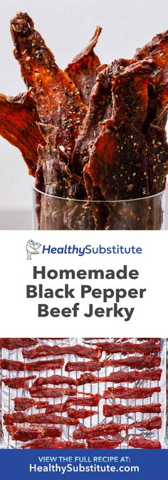 the recipe for homemade black pepper beef is shown here