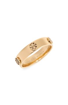 Tory's polished style is always at your fingertips thanks to this gleaming band punctuated by stacked-T logos. Style Name:Tory Burch Miller Stud Ring. Style Number: 6077728. Available in stores. Preppy Ring, Tory Burch Ring, Preppy Accessories, Preppy Jewelry, Tory Burch Miller, Jewelry Accessories Ideas, Jewelry Lookbook, Girly Jewelry, Jewelry Inspo