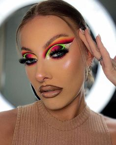 Advanced Makeup Looks, Extravagant Makeup Looks, Practice Makeup, Multicolor Makeup, I Heart Makeup, Soft Eye Makeup, Video Makeup