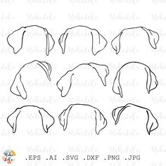 how to draw a dog's head in the shape of a circle with different angles