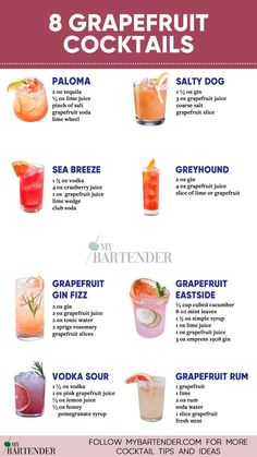 the 8 types of grapefruit cocktails that are great for any type of drink