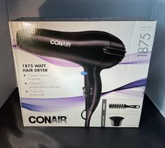 The Conair 1875 Watt Hair Dryer is a popular choice for many people looking for an effective and versatile tool for their hair care routine. With its 1875 watts of power, it provides a strong airflow to dry your hair quickly. The concentrator nozzle helps direct the airflow to specific areas, which is great for precise styling and smoothing out your hair. The brush included in the package is a nice bonus, as it can help with styling and adding volume while you dry. Depending on the type of brush Conair Hair Dryer, Best Hair Dryer, Hair Styling Tool, Brush Type, Hair Care Routine, Styling Tools, Hair Styling, Care Routine, Hair Tools