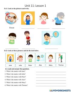 the worksheet for children's english lesson on how to use pictures and words