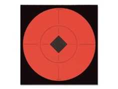 a red and black target on a white background