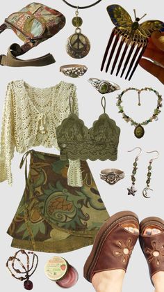 Green Fairy Core Outfits, Green Fairy Outfit Aesthetic, Earthy Fairy Outfits, Fairy Core Summer Outfits, Fairygrunge Clothes, Fairycore Winter Outfits, Fairy Style Outfit, Green Fairy Outfit, Fairy Fashion Aesthetic