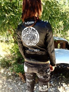 Antischism poly leather punk jacket by TheMangyMuttz on Etsy Punk Jacket, Dark Punk, Metal Fashion, Punk Goth, Clothes Ideas, Punk Fashion, Punk Rock