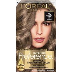 Looking for the best dark blonde hair dye to color your hair at home? Here you have five options to try! Generally speaking, if your natural hue is super. Loreal Paris Hair Color, Dark Ash Blonde Hair Color, Dark Ash Blonde Hair, Golden Hair Color, Ash Blonde Hair Color, Grey Hair Coverage, Dark Ash Blonde, Covering Gray Hair, Dark Ash