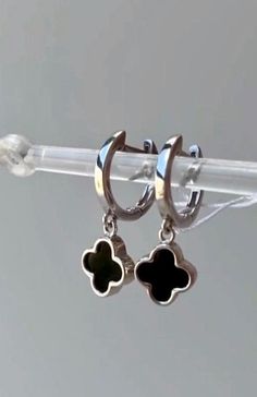 Add a touch of elegance and luck to your style with these LUCKY CLOVER Four Leaf Clover Earrings. Crafted from high-quality silver and featuring sleek black onyx inlays, these earrings are both timeless and symbolic. Each earring weighs a lightweight 2.4 grams, making them perfect for daily wear or as a thoughtful gift for someone special. The four-leaf clover is a universal symbol of luck and good fortune, while the black onyx adds a touch of sophistication and balance. Whether you wear them fo Clover Earrings, Lucky Clover, Four Leaf, Leaf Clover, Four Leaf Clover, Clover Leaf, Earrings Silver, Black Onyx, Favorite Jewelry