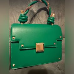 Aferabethh 2way Bag By Aldo Nwt Green Gold Studs & Hardware Goldtone Back Zipper Interior Zippered Pocket & Open Pouch Approx Measurements 9” X 6” X 3.5” Handle 5” *Shoulder/Crossbody Chainlink Strap Included Top Handle Box Bag With Detachable Strap For Errands, Green Top Handle Bag With Detachable Handle, Trendy Bag With Top Handle And Gold-tone Hardware, Trendy Top Handle Bag With Gold-tone Hardware, Trendy Bags With Gold-tone Hardware And Top Handle, Elegant Box Bag For Errands With Handles, Green Top Handle Satchel, Trendy Bags With Gold-tone Hardware And Double Handle, Green Satchel Box Bag With Top Carry Handle