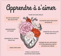 a pink poster with flowers and the words apprendree d'aimer