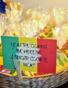 a basket filled with lots of candy and some signs on top of it that say you're going to be free