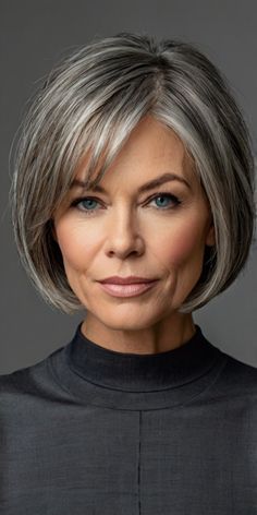 Eleganz ist zeitlos, und diese Kurzhaarschnitte sind der beste Beweis dafür. Perfekt für reife Frauen, die ihren Look elegant und stilvoll halten möchten. Lassen Sie sich von diesen zeitlosen Frisuren inspirieren. Short Silver Hair, Timeless Looks, Haircuts For Women Over 50, Gorgeous Hairstyles, Hairstyles And Haircuts, Chin Length Hair, Short Sassy Hair, Short Hair Trends