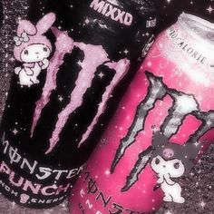 Pink Grunge Aesthetic, Monster Energy Drinks, Pink Emo, Black Monster, Pink Goth, Pink Grunge, Cocoppa Wallpaper, Hello Kitty Aesthetic