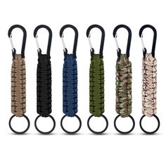 PRICES MAY VARY. 【Premium Material】Our paracord keychain is made of premium polyester material, durable. With iron ring and carabiner make it easy to carry and hang on your bag. The paracord keychain adopts a unique weaving process, which not only has a beautiful appearance, but also is wear-resistant, can be used for a long time 【Wide Application】These paracord keychains have a wide range of uses, and you can use them to attach your key to your backpack, briefcase or belt loop. Heavy duty desig Paracord Bookmark, Crochet Keychain For Men, Paracord Carabiner, Leather Bookmarks, Diy Keychains, Paracord Accessories, Paracord Ideas, Survival Backpack, Paracord Beads