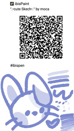 an image of a qr code with a cartoon mouse on it's face