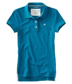 These juniors Aeropostale solid uniform polo shirts feature an embroidered "A87" to the right of the chest. Description from ebay.com. I searched for this on bing.com/images Womens Tops