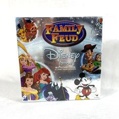 the dvd cover for disney's family feed is shown in front of a white background