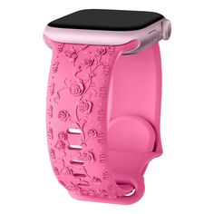 PRICES MAY VARY. 【Owned Patents! Embossed Floral Design】: Embossed Flower Bands for apple watch bands for women has clear Embossed Raised Rose patterns made by advanced laser carving technology. An exclusive and chic design that enhances the elegance of your daily attire. The timeless floral pattern appeals to fashion enthusiasts seeking to imbue their everyday wardrobe with a personalized flair. 【Premium Material】:Engraved bands for apple watch bands for women 40mm is made of premium soft silic Bands For Apple Watch, Rose Patterns, Flower Band, Silicone Bracelets, Cute Flower, Apple Watch Band, Rose Pattern, Everyday Wardrobe, Pharmacy Gifts