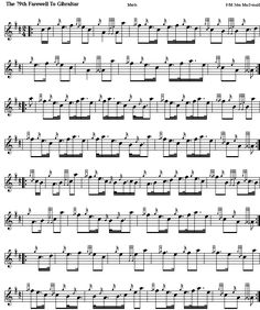 sheet music for the guitar with notes and notations