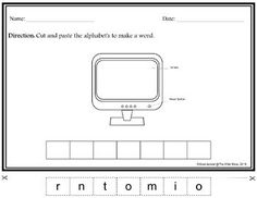 the worksheet for writing and spelling words in spanish, with pictures on it