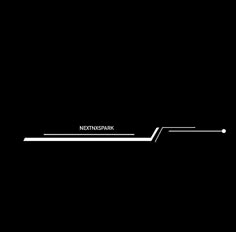 a black background with white lines and the words nextpark on it in two different languages