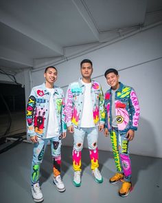 Colorful Performance Outfits, Asian Games, Custom Jeans, Denim Ideas