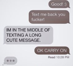 two text messages are shown with the same message in each one's speech bubbles