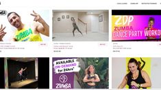 a screen shot of the zumba dance party website