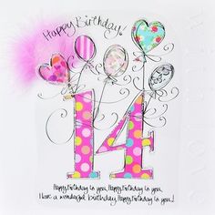 Happy 14th Birthday Girl, 30 Birthday Wishes, Happy Birthday Niece, Birthday Watercolor, Wishes For Daughter, Happy 13th Birthday, Birthday Wishes For Daughter, Wallpaper Kids, Happy Birthday Wishes Photos