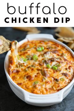 this buffalo chicken dip is the perfect appetizer to serve for your next party