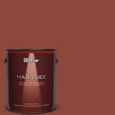 BEHR MARQUEE Stain-Blocking Matte Interior Paint and Primer is our most advanced interior matte paint delivering high-performance coverage and color protection that makes the beauty last longer. Your new look will stay looking fresh and beautiful year after year backed by a lifetime guarantee. This matte sheen has a flat, low-reflective finish that's easy to clean, touches up well and also hides minor surface imperfections. Color: Deep Terra Cotta. Behr Marquee Paint, Flat Exterior, Behr Premium Plus, Behr Marquee, Paint Keys, No More Drama, Hidden Colors, Matte Paint, Flat Paint