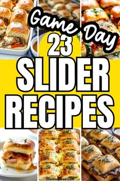 game day slider recipes with text overlay