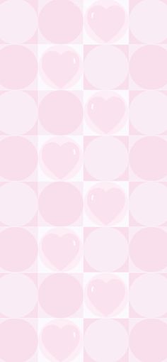 pink hearts are arranged on a checkered background