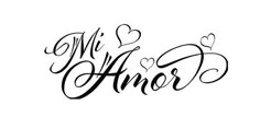 the word mr and mrs written in cursive writing with hearts on white background