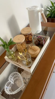 an assortment of cookies and pastries on a tray