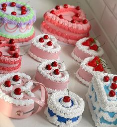 there are many cakes that have cherries on them