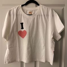 Questions? Leave A Comment Below! I Heart Ny, T Shirt Top, Warm White, Red White, Red And White, Womens Tops, Tops & Tees, Red, T Shirt