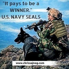 "It pays to be a winner." - US Navy SEALs #NavySEALs #USNavySEALs #Quotes #QOTD #Wisdom #Winner Us Navy Seals Training, Seal Background, United States Navy Seal, Navy Girlfriend