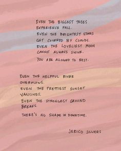 a handwritten poem on pink paper with blue, yellow and red stripes in the background