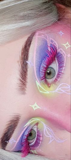 Hyperpop Makeup, Cybercore Makeup, Rainbow Eye Makeup, Funky Makeup, Pastel Makeup, Pride Makeup, Graphic Makeup, Ethereal Makeup, Dope Makeup