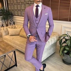 Purple Groomsmen, Suit Video, Lavender Suit, Formal Wedding Suit, Maroon Suit, Mens 3 Piece Suits, Prom Tuxedo, Slim Fit Suit Men, Man Suit